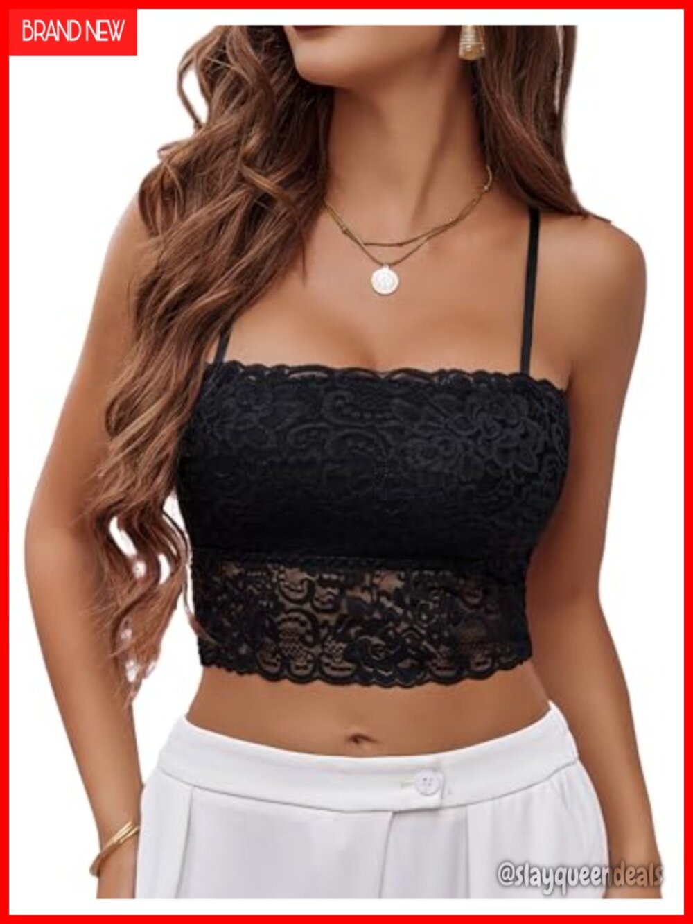 Lace Bralette Spaghetti Strap Tank Top Sleeveless Camisole